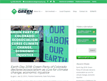 Tablet Screenshot of coloradogreenparty.org